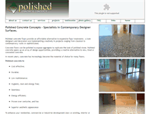 Tablet Screenshot of polishedconcreteconcepts.com.au